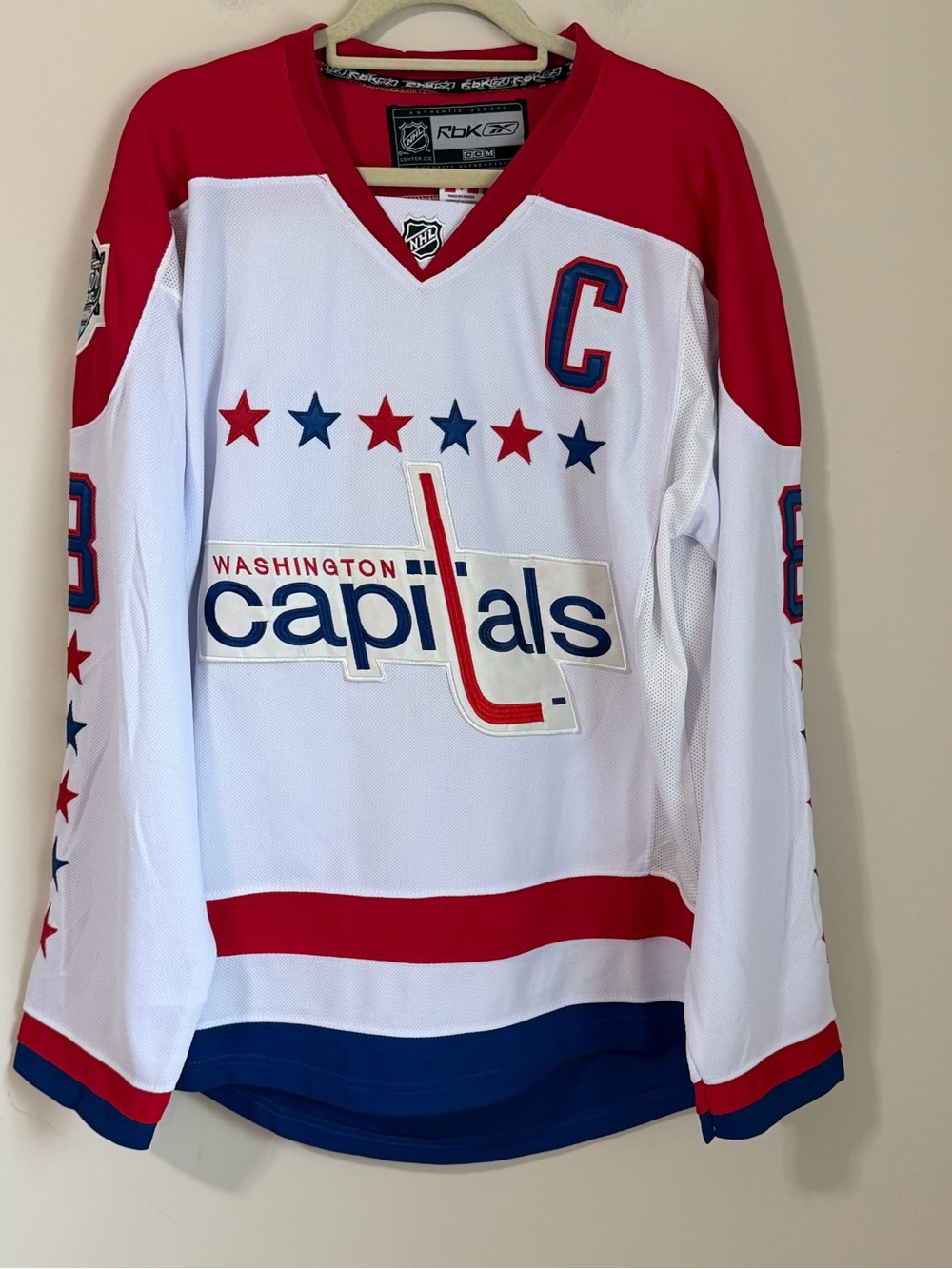 Washington Capitals Alex Ovechkin C Reebok Winter Classic 8 Hockey Jersey 50 L